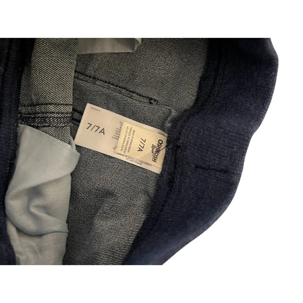 OshKosh Bgosh Boys Denim Joggers Dark Wash Elastic Waist‎ Jeans Size 7/7A